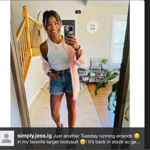 White ribbed bodysuit